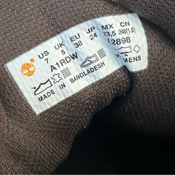 Timberland Women's Alderwood Mid Hiker Dark Brown Boots Size 7 - Picture 7 of 7